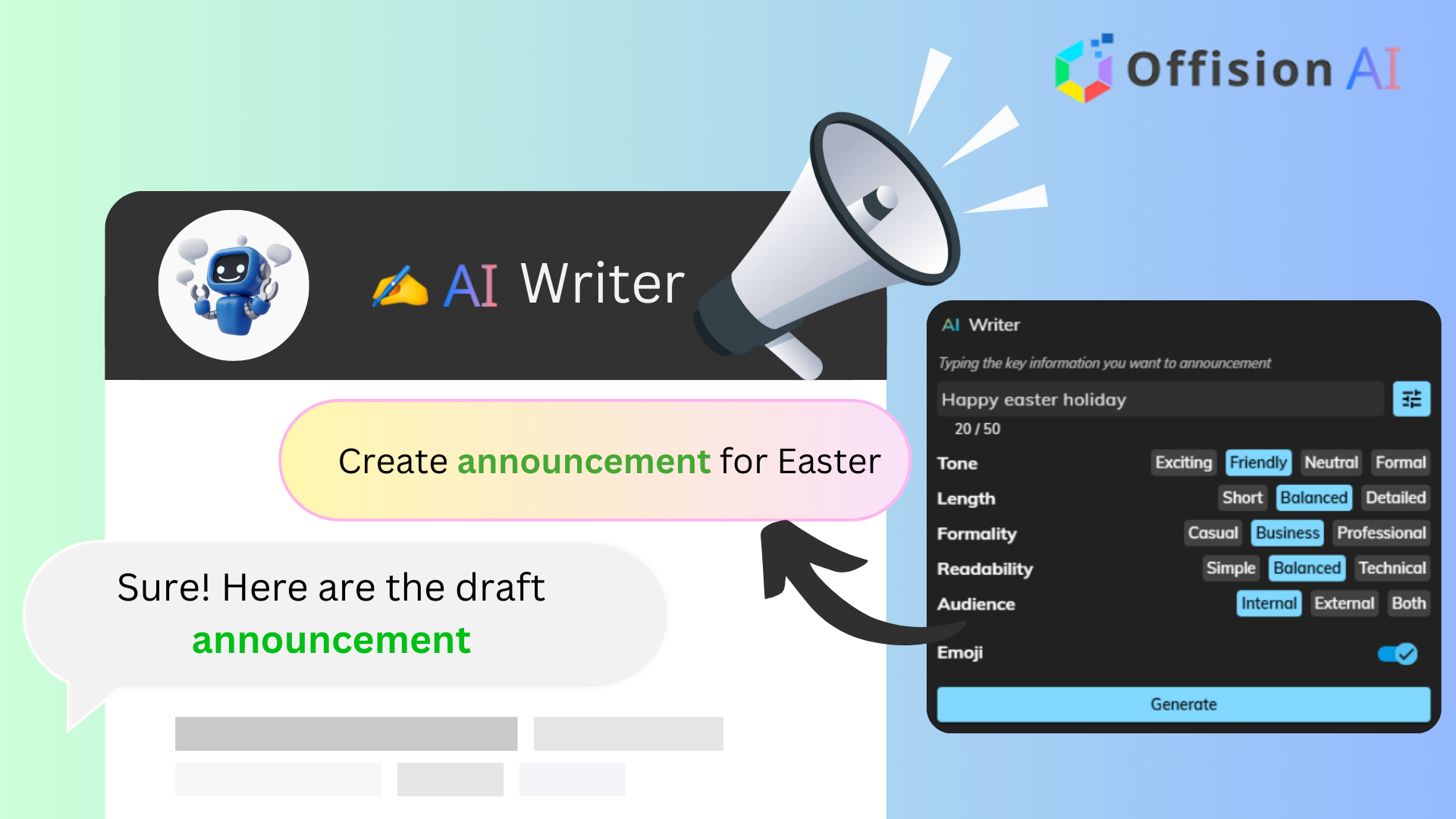 AI-Powered Announcement Writer