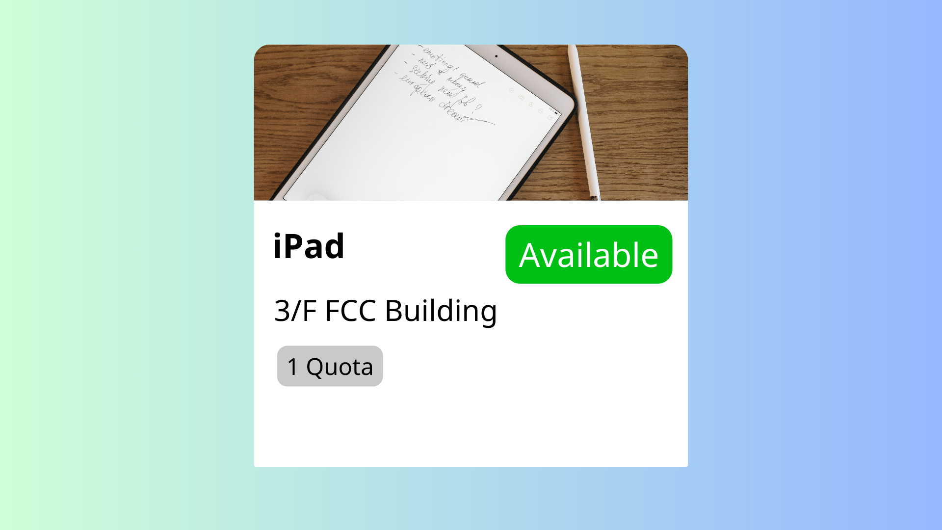 Add and Organize Equipment for User Bookings