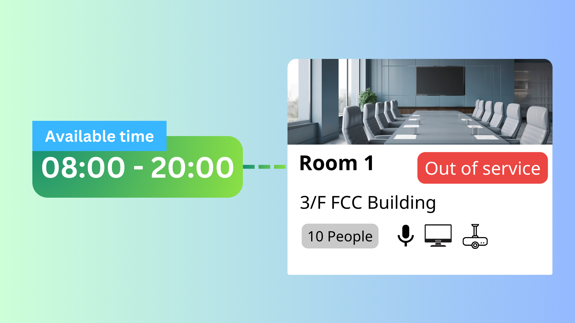 Set up the available time for the room