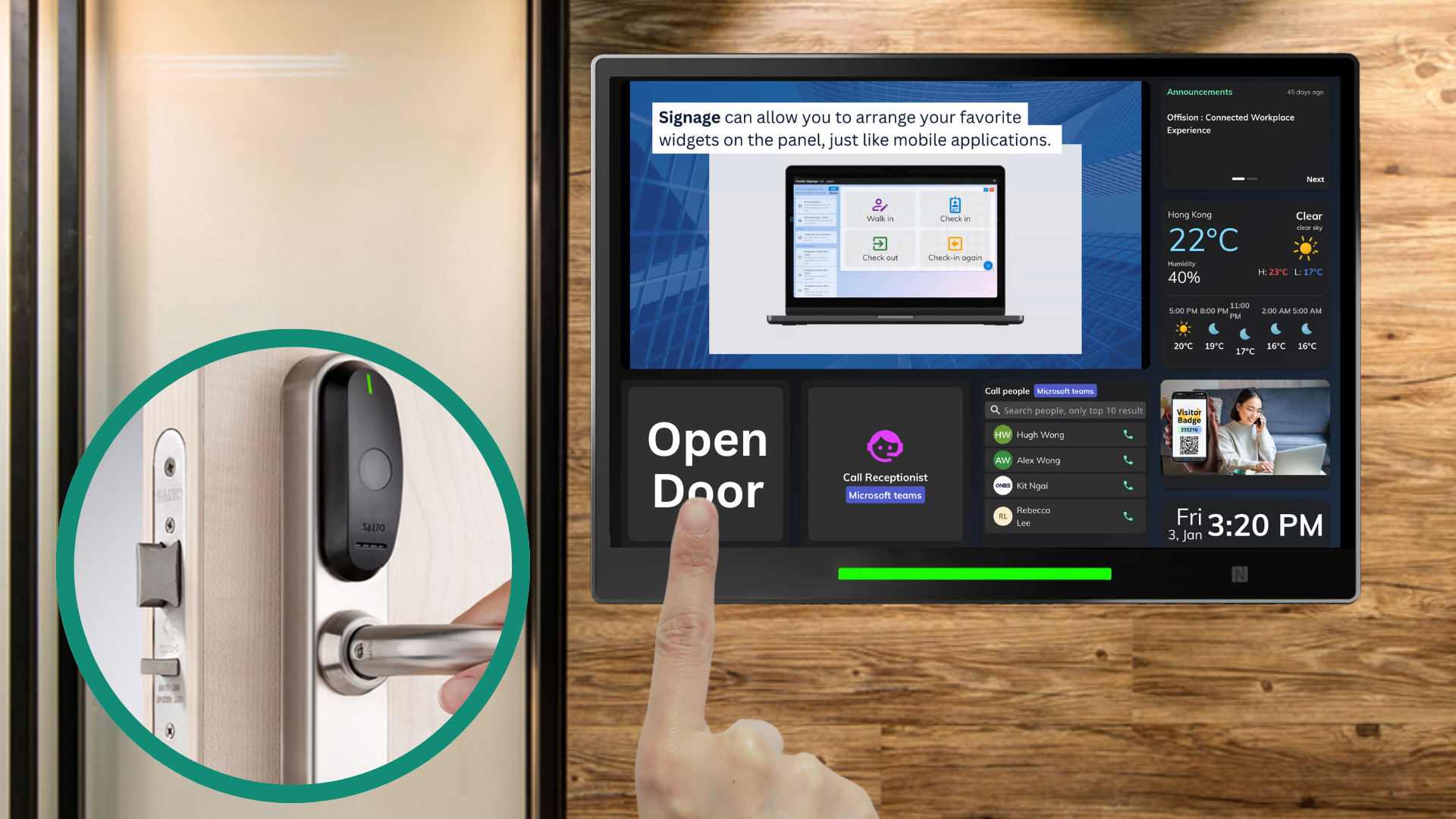 Control the Door Access with the Booking Panels