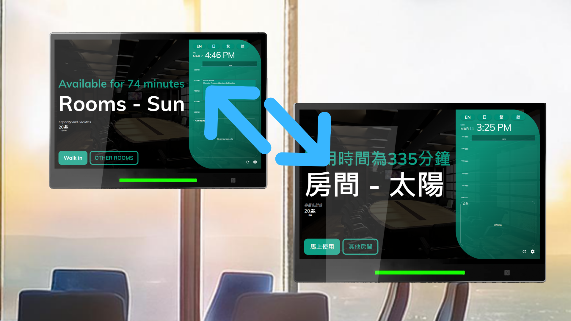 Change the Panel Language.