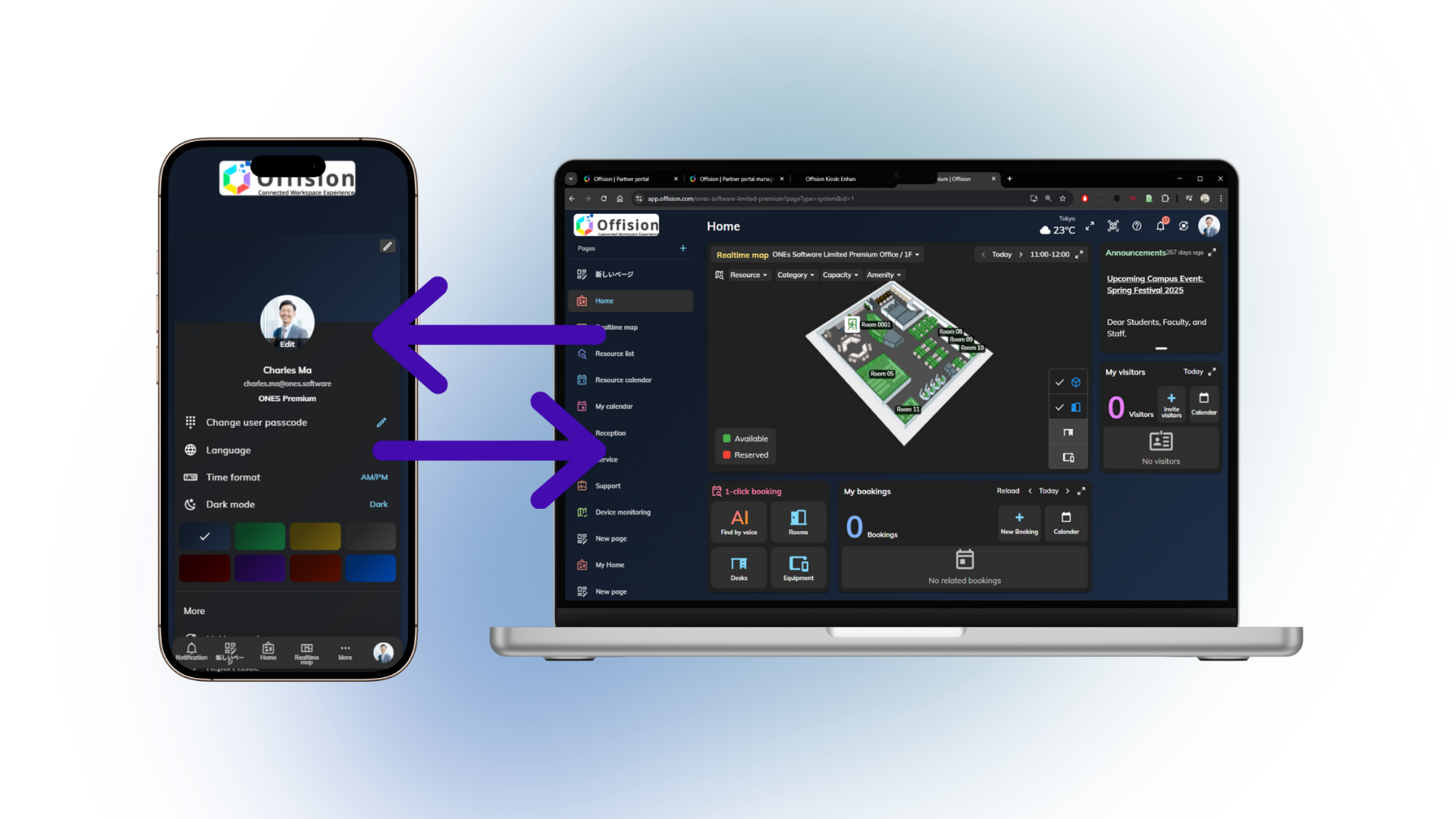 Mobile View Support: Optimized Workspace Management on the Go